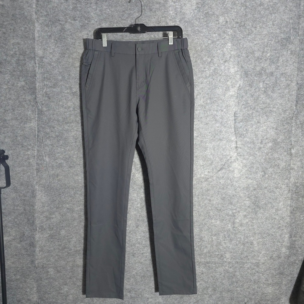 Jack Archer Tech Pants Mens 32x34 Charcoal Grey Slim Fit Commuter Chino Trousers